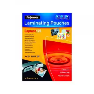 Bolsa De Plastificar Fellowes Brillo Din A4 125 Micras Pack De 25 Unidades