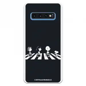 Funda Para Samsung Galaxy S10 Oficial De Peanuts Personajes Beatles - Snoopy