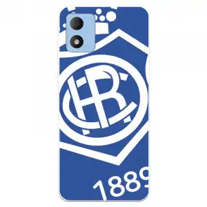 Funda Para Tcl 305i Del Real Club Recreativo De Huelva Escudo Fondo Azul - Licencia Oficial Real Club Recreativo De Huelva