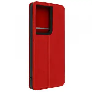 Avizar Funda Tarjetera con Soporte Roja para Oppo Reno 8 Pro 5G