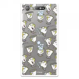 Funda Oficial Disney Chip Potts Siluetas Transparente Para Sony Xperia Xz1