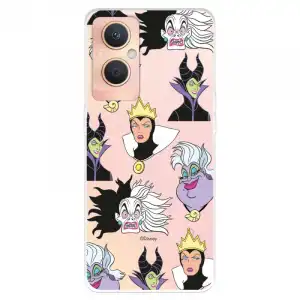 Funda Para Oppo A96 4g Oficial De Disney Villanas Patrón - Villanas Disney