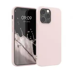 Icoveri Funda de Silicona Rosa para iPhone 14 Pro Max