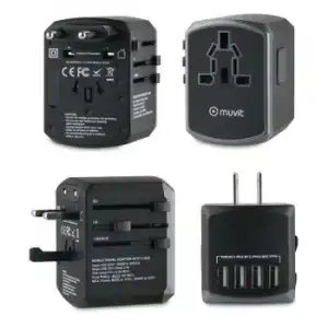 Muvit Adaptador Viaje Universal (eu,uk,us,au) 4usb 5v 4,5a